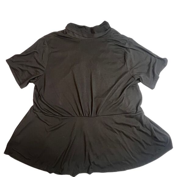 Lucky Diamond Cardigan Womens 3X Black Open Front Asymmetrical Relaxed Duster - Picture 8 of 10